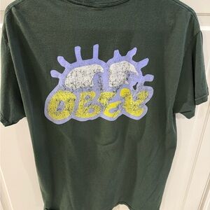 Obey Dark Green Tee with Graphic Print